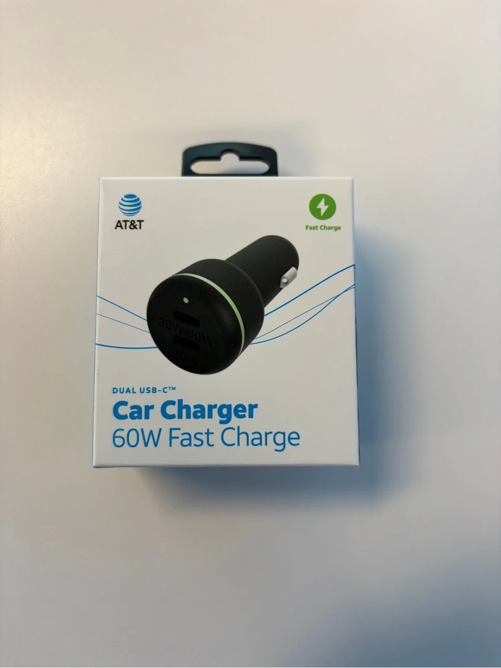 AT&T 60W Fast Car Charger Dual USB-C NEW IN BOX